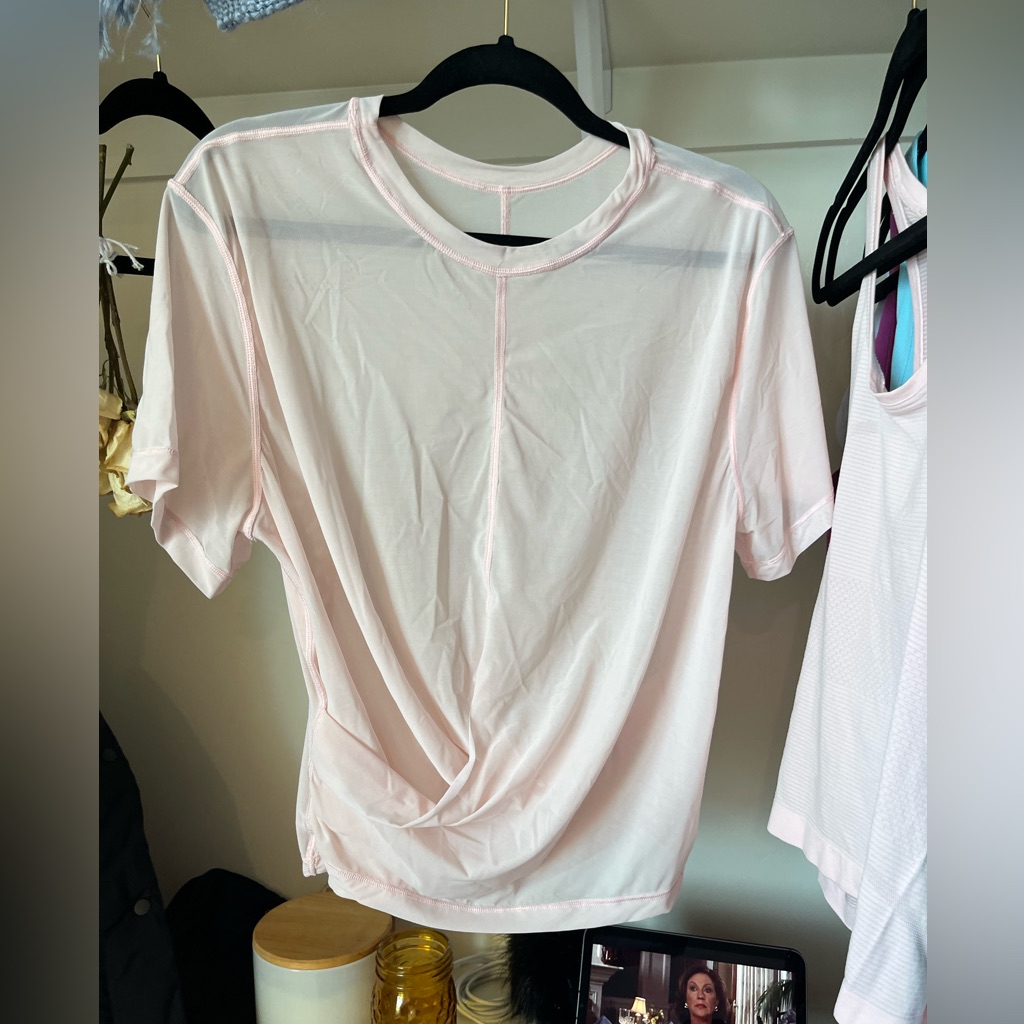 Lululemon Sheer Top In Strawberry Milkshake Color